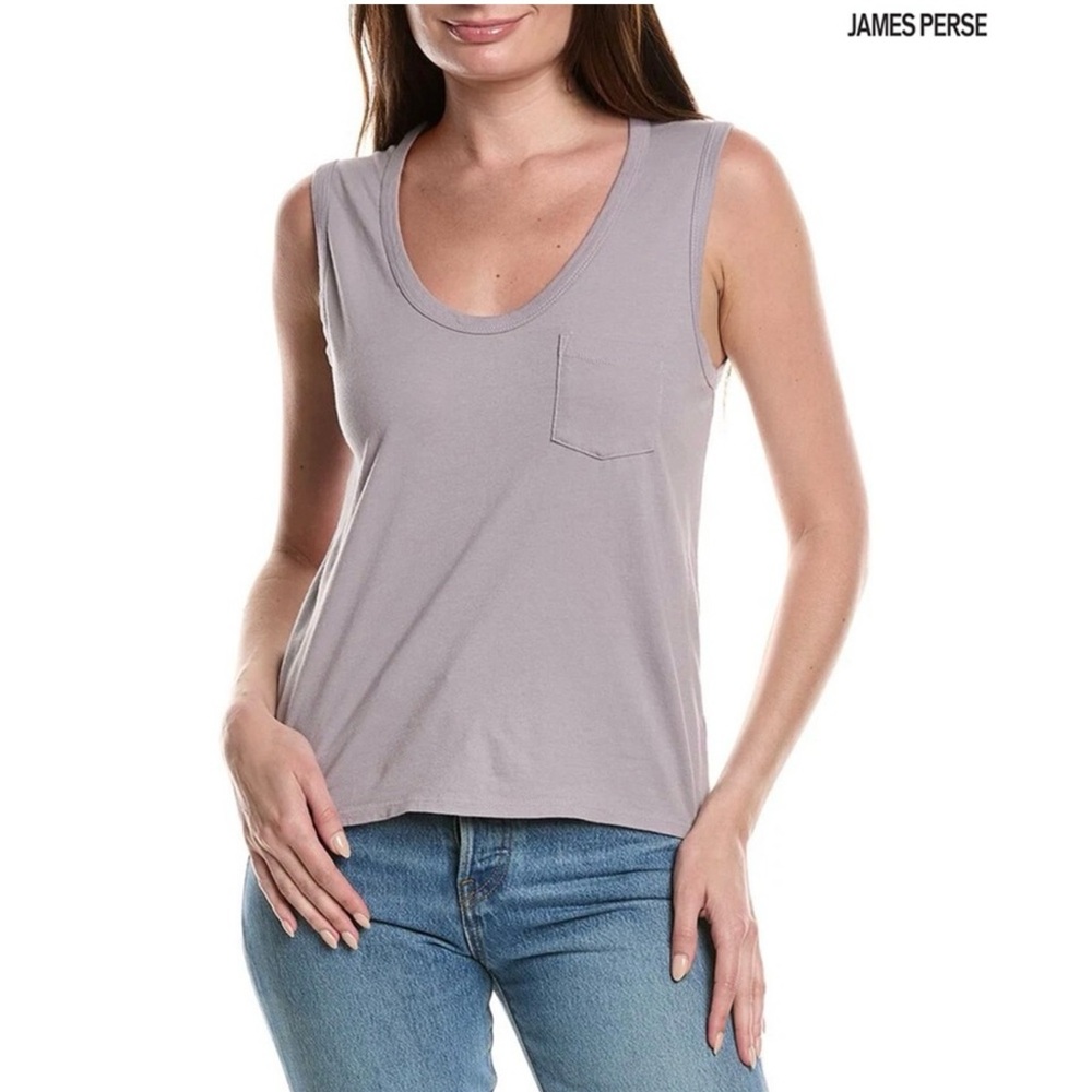 James Perse V- Neck Cotton Women’s Iris Tank Top Size 3 /Large NWT